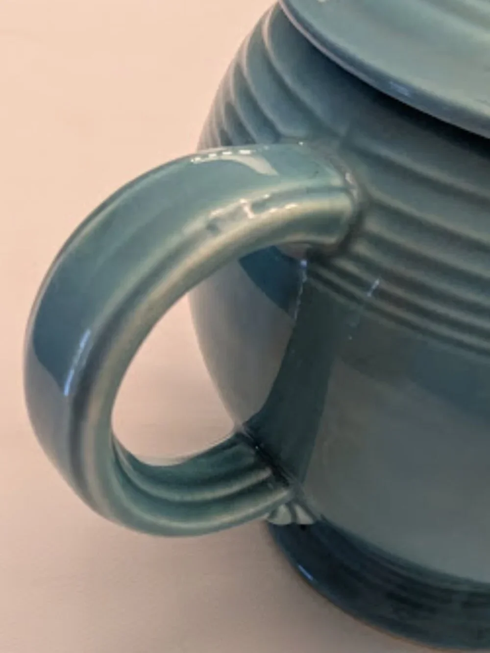 Vintage Turquoise Fiestaware Medium Teapot with Lid